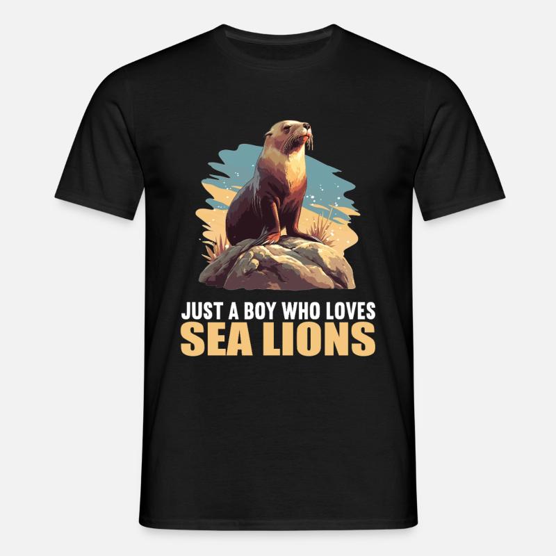 Seelöwen Seelöwe - Männer T-Shirt - Schwarz
