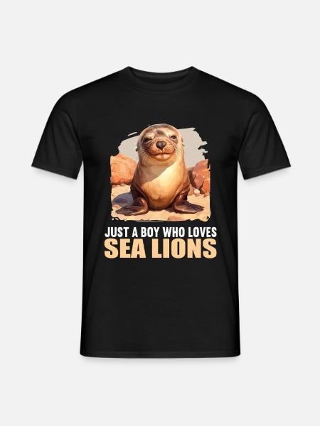 Seelöwen Seelöwe - Männer T-Shirt - Schwarz
