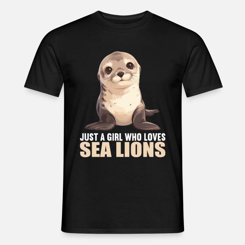 Seelöwen Seelöwe - Männer T-Shirt - Schwarz