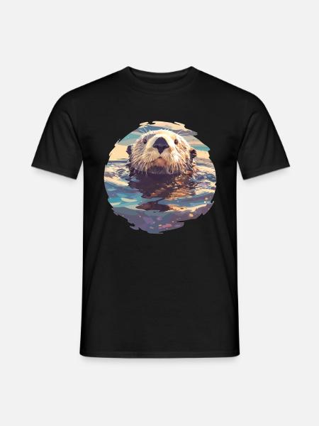 Sea otter - Men's T-Shirt - black