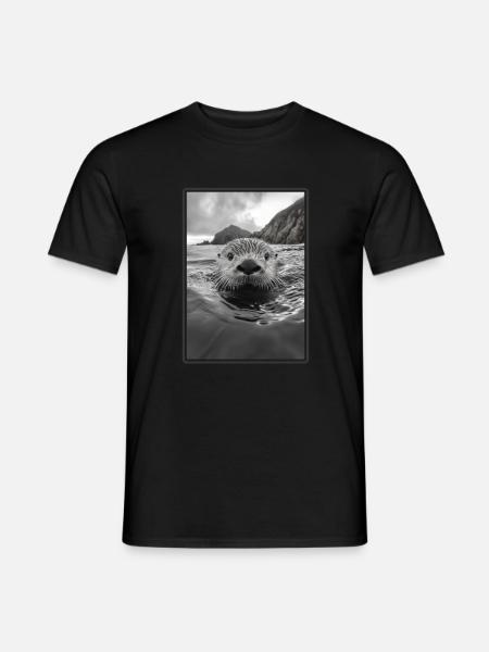Sea otter - Men's T-Shirt - black