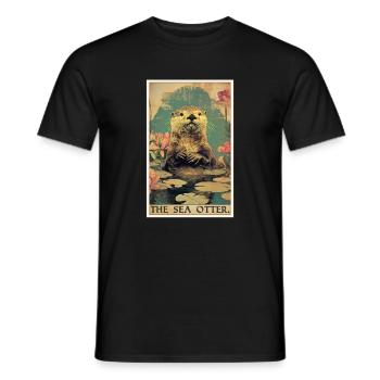 Loutre de mer - T-shirt homme - noir - Devant - AI Model Male 178 light (178cm)