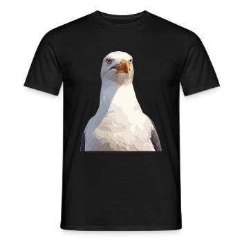 Seagulls Seagull - Men's T-Shirt - black - Front - AI Model Male 178 light (178cm)