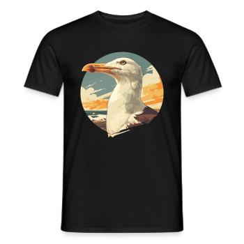 Seagulls Seagull - Men's T-Shirt - black - Front - AI Model Male 178 light (178cm)