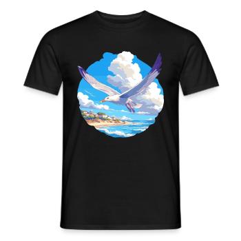 Seagulls Seagull - Men's T-Shirt - black - Front - AI Model Male 178 light (178cm)