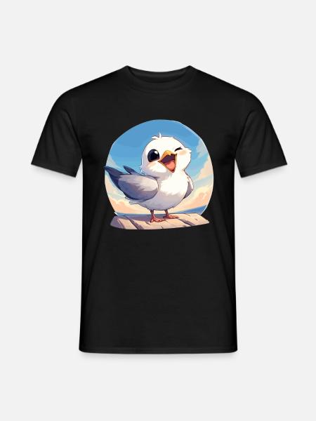 Möwen Möwe - Männer T-Shirt - Schwarz