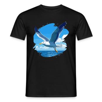 Seagulls Seagull - Men's T-Shirt - black - Front - AI Model Male 178 light (178cm)
