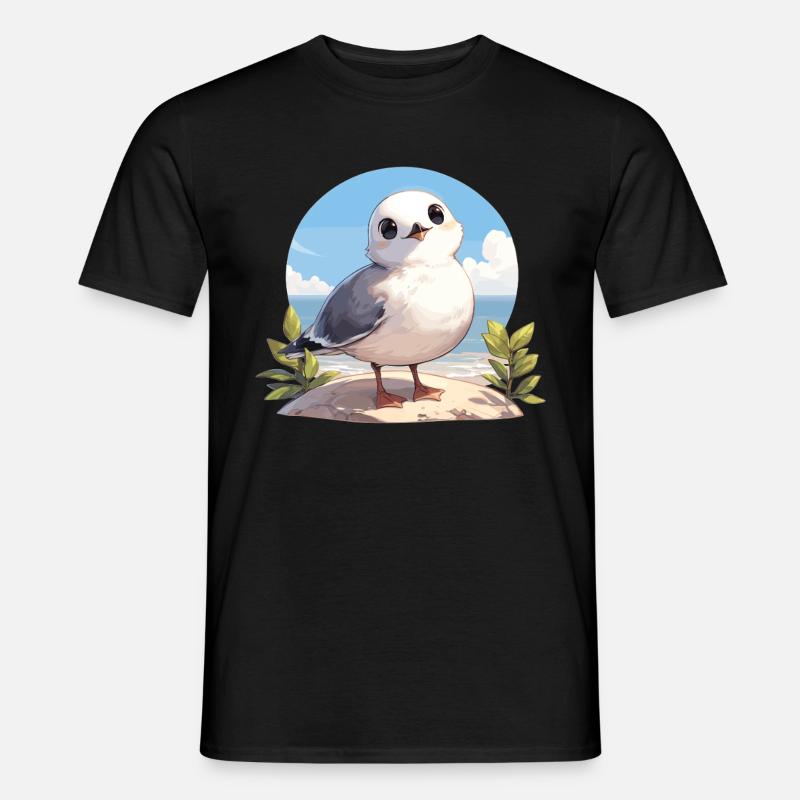 Möwen Möwe - Männer T-Shirt - Schwarz
