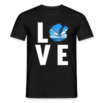 Seagulls Seagull - Men's T-Shirt - black - Front - AI Model Male 178 light (178cm)