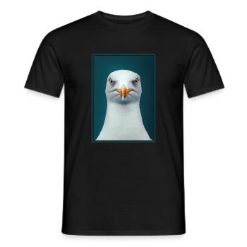 Mouettes Mouette - T-shirt homme - noir - Devant - AI Model Male 178 light (178cm)