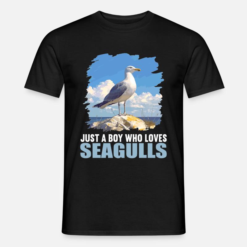 Möwen Möwe - Männer T-Shirt - Schwarz