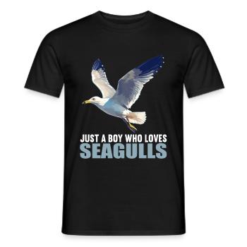 Seagulls Seagull - Men's T-Shirt - black - Front - AI Model Male 178 light (178cm)