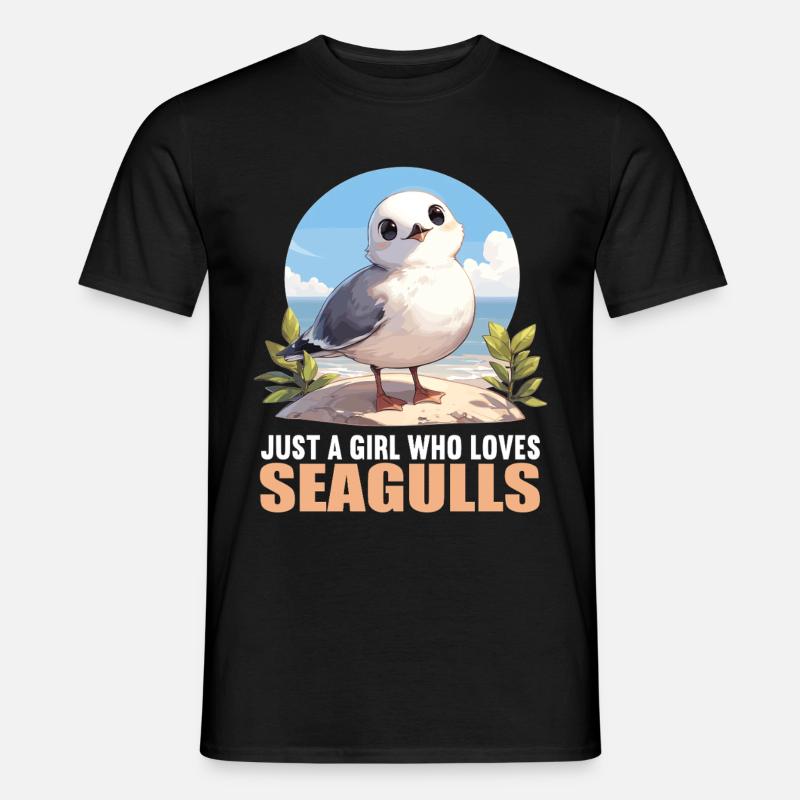 Möwen Möwe - Männer T-Shirt - Schwarz
