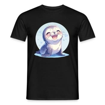 Seals, Seal - Men's T-Shirt - black - Front - AI Model Male 178 light (178cm)