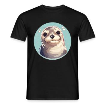 Seals, Seal - Men's T-Shirt - black - Front - AI Model Male 178 light (178cm)