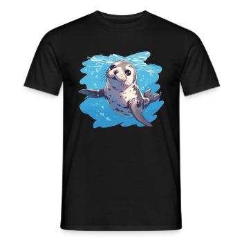 Seals, Seal - Men's T-Shirt - black - Front - AI Model Male 178 light (178cm)