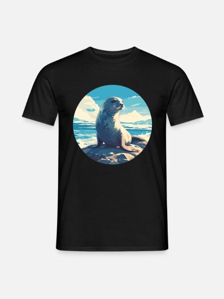 Joints, Phoque - T-shirt homme - noir