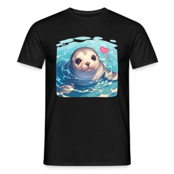 Seals, Seal - Men's T-Shirt - black - Front - AI Model Male 178 light (178cm)