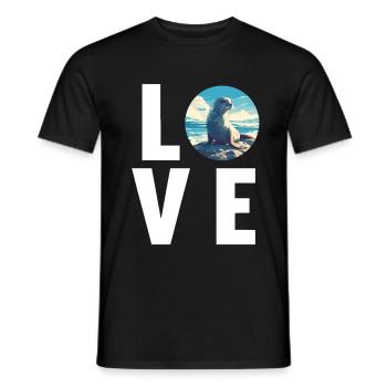 Seals, Seal - Men's T-Shirt - black - Front - AI Model Male 178 light (178cm)