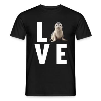 Seals, Seal - Men's T-Shirt - black - Front - AI Model Male 178 light (178cm)