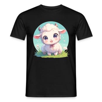 Sheep Sheep - Men's T-Shirt - black - Front - AI Model Male 178 light (178cm)