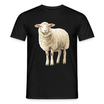 Sheep Sheep - Men's T-Shirt - black - Front - AI Model Male 178 light (178cm)