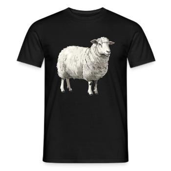 Sheep Sheep - Men's T-Shirt - black - Front - AI Model Male 178 light (178cm)