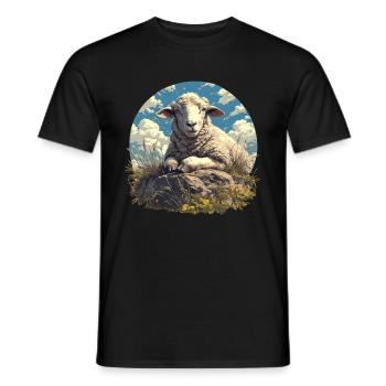 Sheep Sheep - Men's T-Shirt - black - Front - AI Model Male 178 light (178cm)