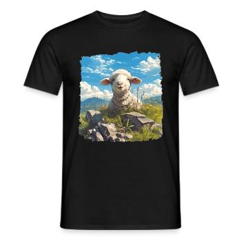 Sheep Sheep - Men's T-Shirt - black - Front - AI Model Male 178 light (178cm)