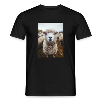 Mouton Mouton - T-shirt homme - noir - Devant - AI Model Male 178 light (178cm)