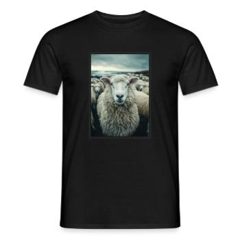 Sheep Sheep - Men's T-Shirt - black - Front - AI Model Male 178 light (178cm)