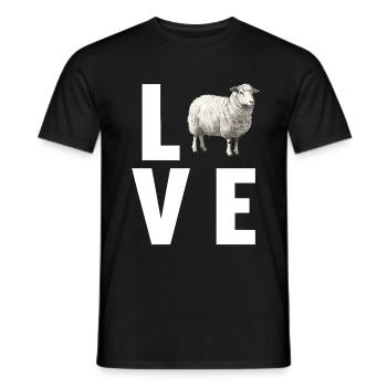 Sheep Sheep - Men's T-Shirt - black - Front - AI Model Male 178 light (178cm)