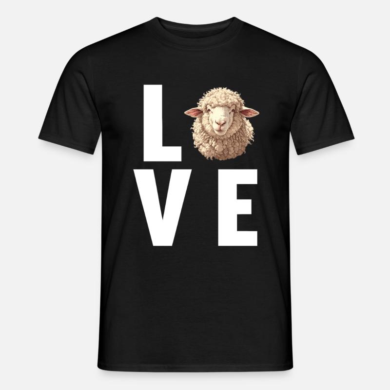 Schafe Schaf - Männer T-Shirt - Schwarz