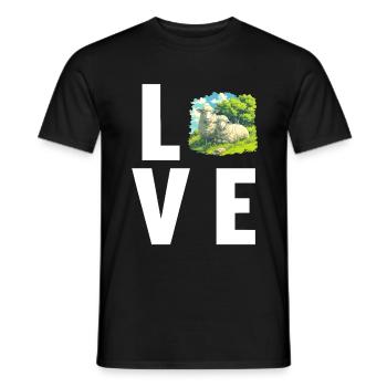 Mouton Mouton - T-shirt homme - noir - Devant - AI Model Male 178 light (178cm)