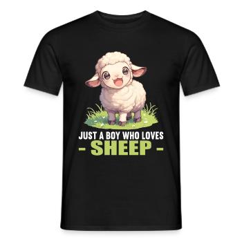 Sheep Sheep - Men's T-Shirt - black - Front - AI Model Male 178 light (178cm)