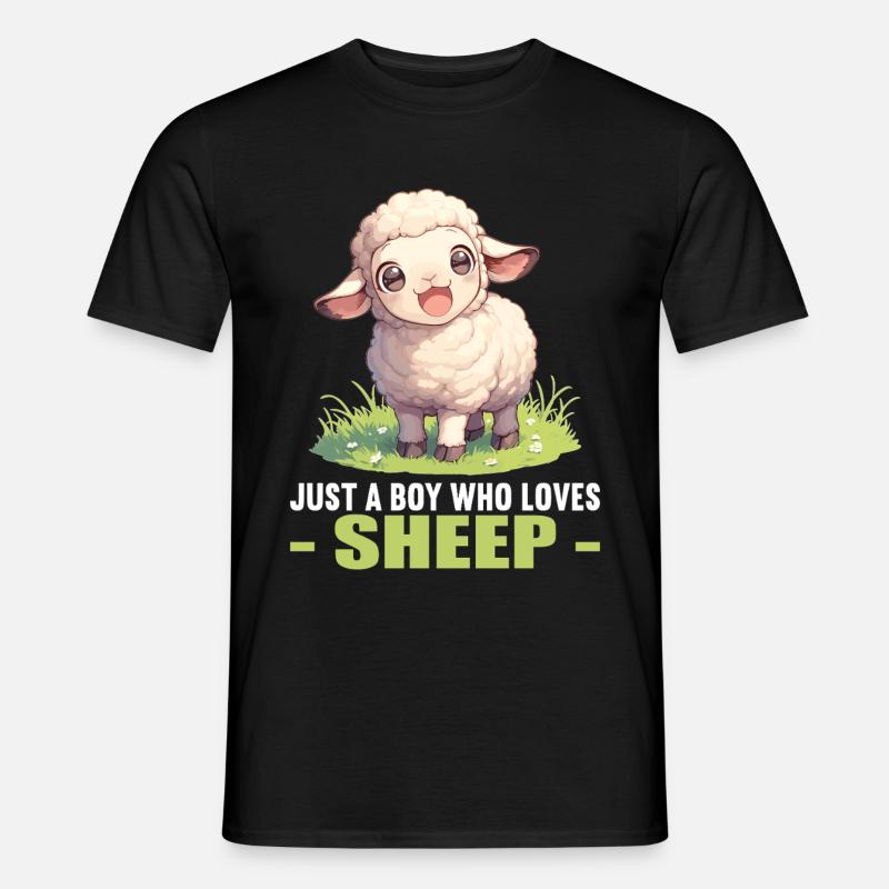 Schafe Schaf - Männer T-Shirt - Schwarz