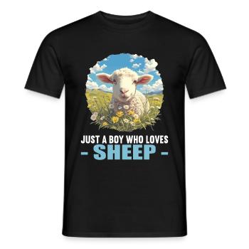 Sheep Sheep - Men's T-Shirt - black - Front - AI Model Male 178 light (178cm)