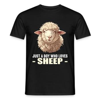 Sheep Sheep - Men's T-Shirt - black - Front - AI Model Male 178 light (178cm)