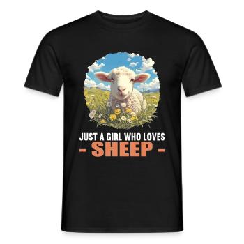 Sheep Sheep - Men's T-Shirt - black - Front - AI Model Male 178 light (178cm)