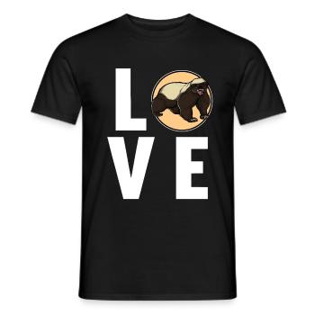 Honey Badger Honigsdachs - Männer T-Shirt - Schwarz - Vorne - AI Model Male 178 light (178cm)