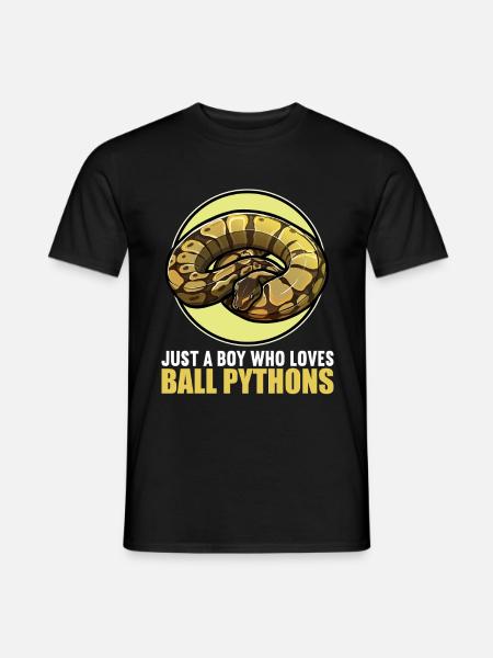 Ball Python Königspythons Königspython - Männer T-Shirt - Schwarz