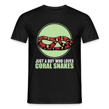 Coral snakes Coral snake - Men's T-Shirt - black - Front - AI Model Male 178 light (178cm)