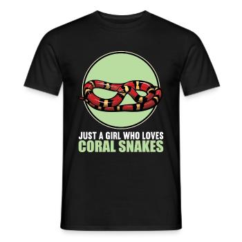 Coral snakes Coral snake - Men's T-Shirt - black - Front - AI Model Male 178 light (178cm)