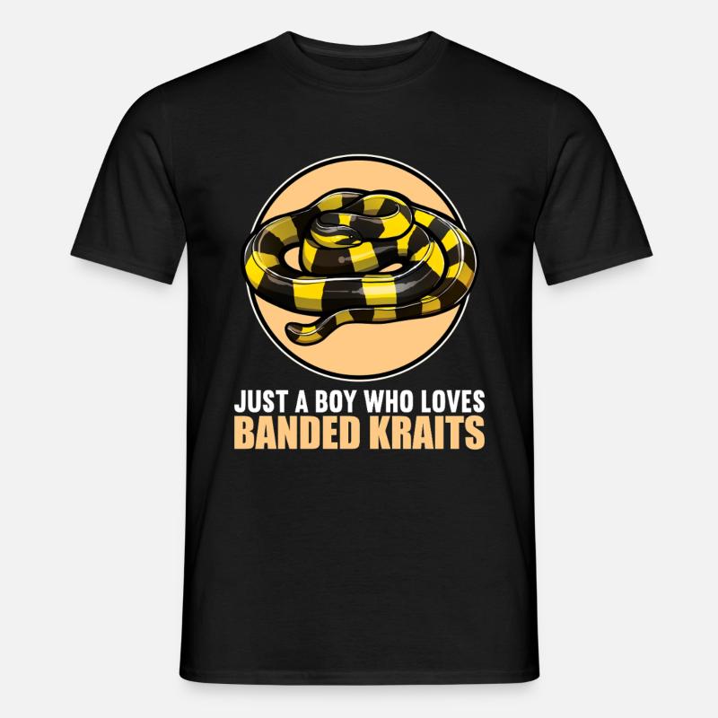 Banded Krait Gebänderter Krait - Männer T-Shirt - Schwarz