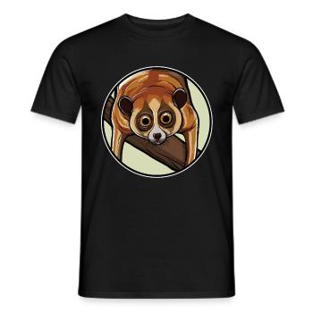 Slow lorises Loris - Men's T-Shirt - black - Front - AI Model Male 178 light (178cm)