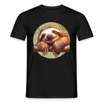 Faultiere Faultier - Männer T-Shirt - Schwarz - Vorne - AI Model Male 178 light (178cm)