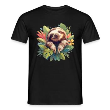Faultiere Faultier - Männer T-Shirt - Schwarz - Vorne - AI Model Male 178 light (178cm)