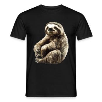 Sloths Sloth - Men's T-Shirt - black - Front - AI Model Male 178 light (178cm)