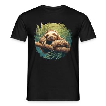 Sloths Sloth - Men's T-Shirt - black - Front - AI Model Male 178 light (178cm)