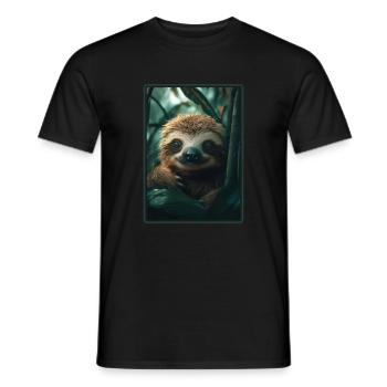 Faultiere Faultier - Männer T-Shirt - Schwarz - Vorne - AI Model Male 178 light (178cm)